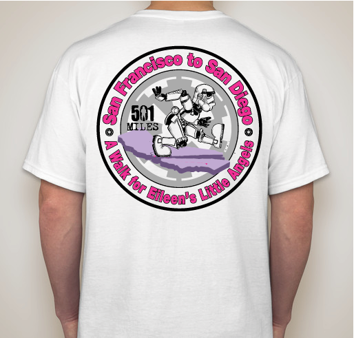 501 Mile Walk Fundraiser - unisex shirt design - back