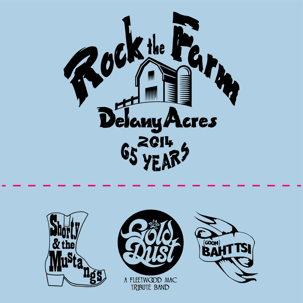 Delany Acres Rock the Farm 2014 shirt design - zoomed