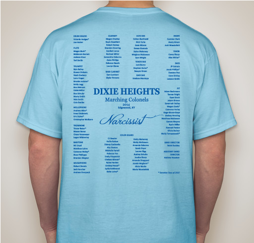 Dixie Heights Band 2014 Show Shirt Fundraiser - unisex shirt design - back