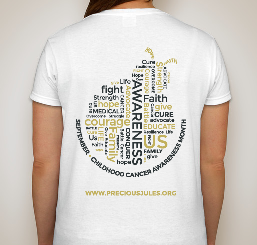 Precious Jules Childhood Cancer Awareness Month Fundraiser Fundraiser - unisex shirt design - back