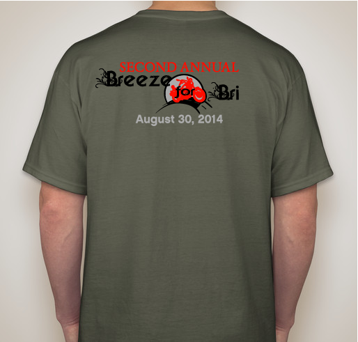 2nd Annual Breeze for Bri Fundraiser - unisex shirt design - back