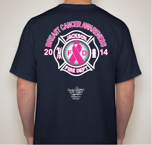 Jackson Fire Department Breast Cancer Awareness 2014 Fundraiser - unisex shirt design - back