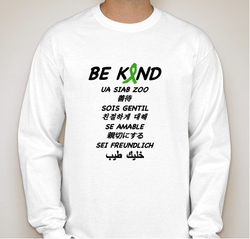 "BE KIND" T-Shirt & Hoodie for Mental Health Awareness. Fundraiser - unisex shirt design - front