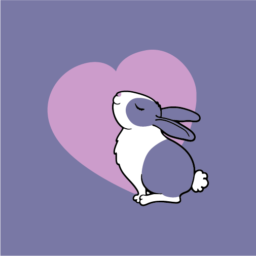 Fundraiser for the bunny with the TOO-BIG heart! shirt design - zoomed