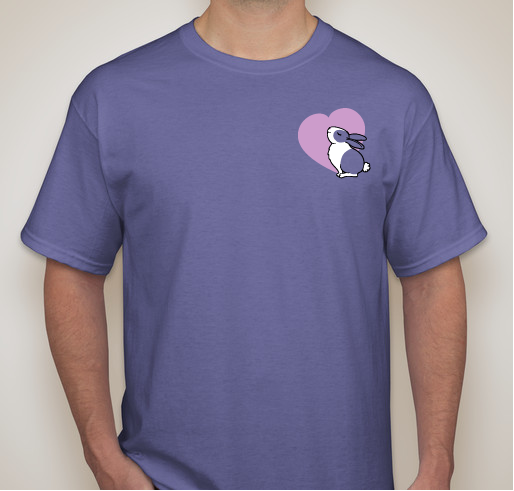 Fundraiser for the bunny with the TOO-BIG heart! Fundraiser - unisex shirt design - front