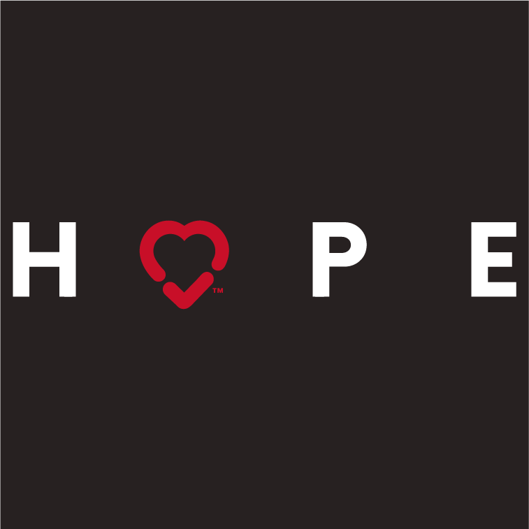 Heart Month 2021 - Hope shirt design - zoomed