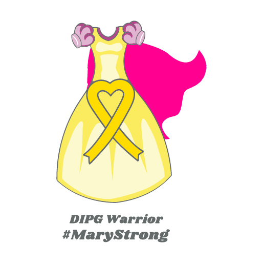 #MARYSTRONG DIPG Awareness shirt design - zoomed