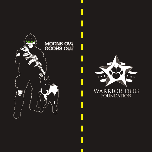 Warrior Dog Foundation fundraiser benefit Tee shirt design - zoomed