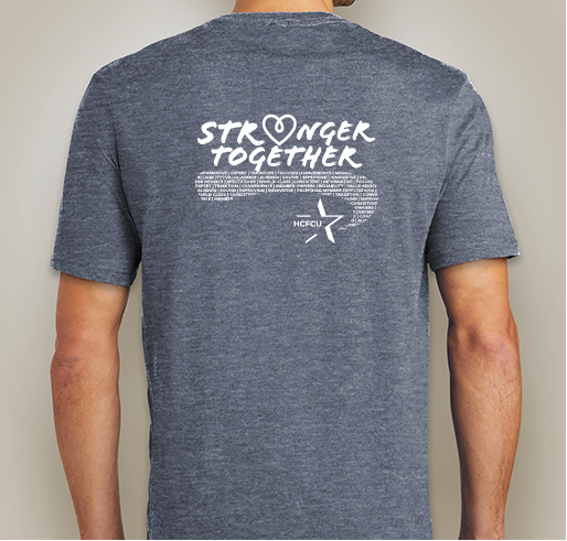 HCFCU’s MEMBERstrong 21 Fundraiser - unisex shirt design - back