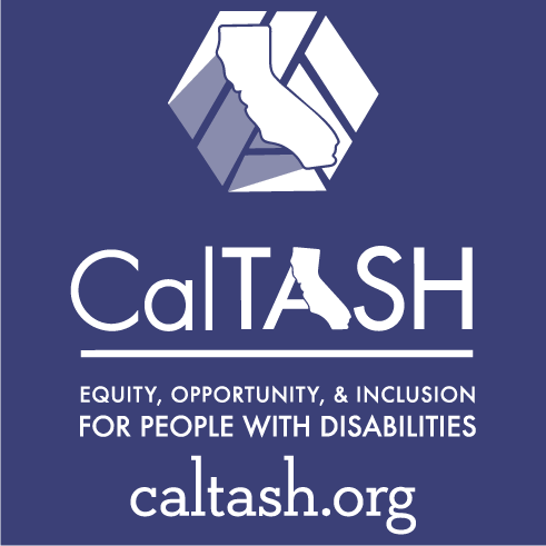 Cal-TASH Together for Justice INCLUSION Community shirt design - zoomed