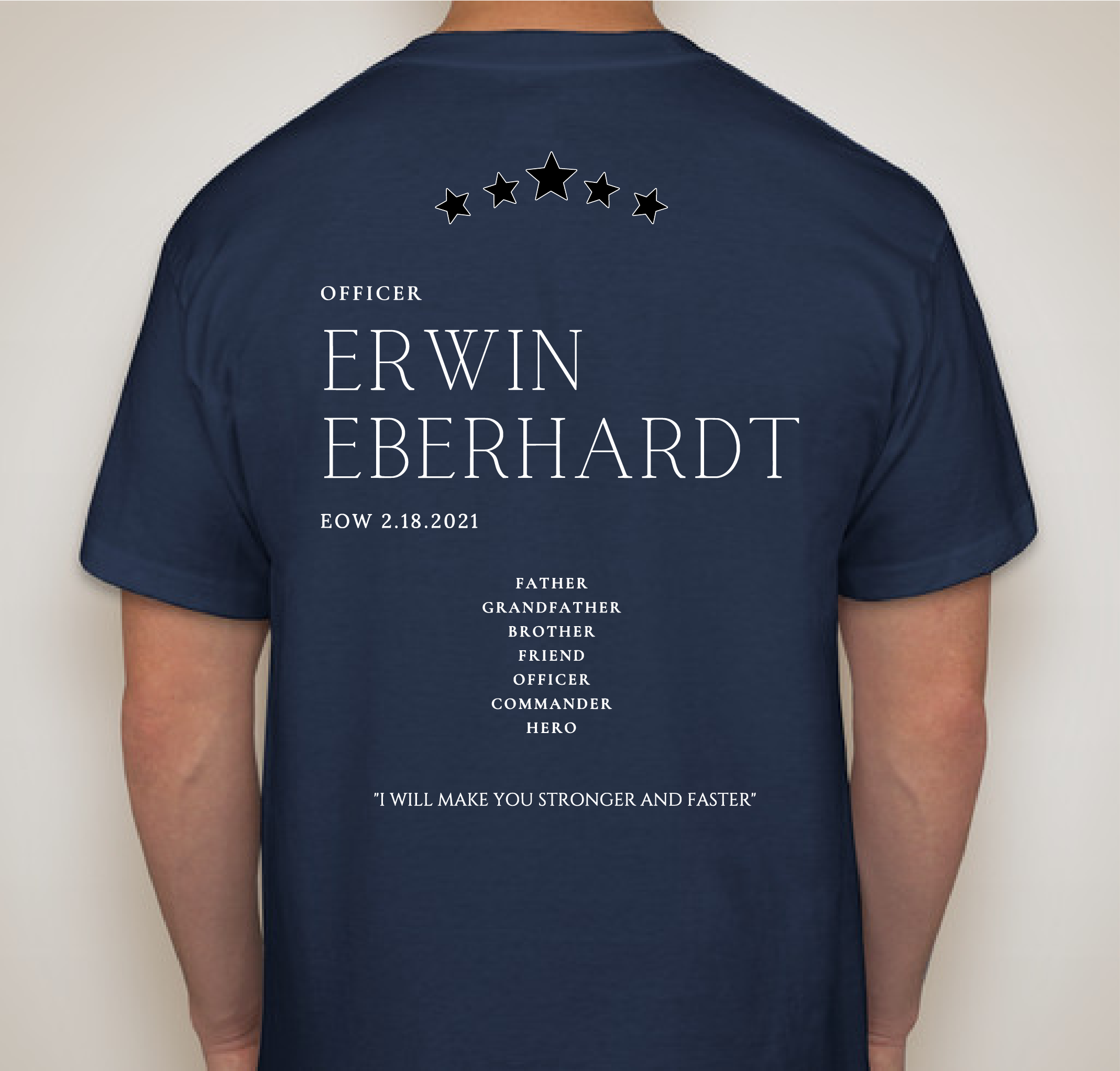 The Erwin Eberhardt Memorial Scholarship Fund Fundraiser - unisex shirt design - back