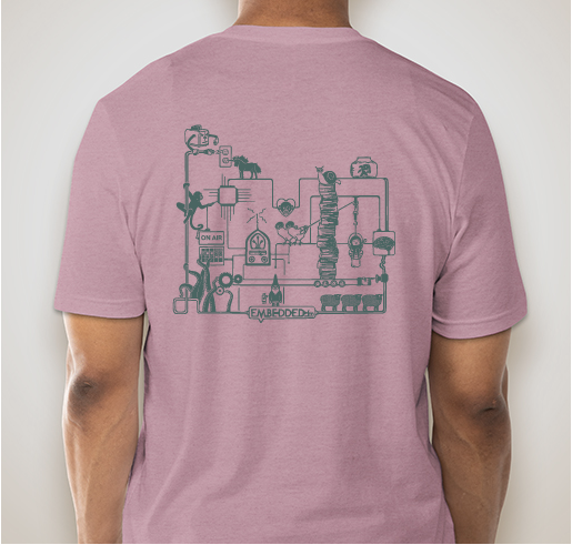 Embedded.fm TShirts Fundraiser - unisex shirt design - back