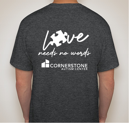 Love Needs No Words | Autism Awareness Month Fundraiser - unisex shirt design - back