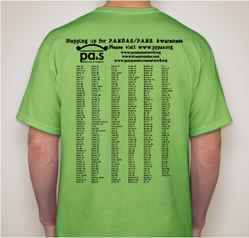 PANDAS/PANS Awareness Fundraiser - unisex shirt design - back
