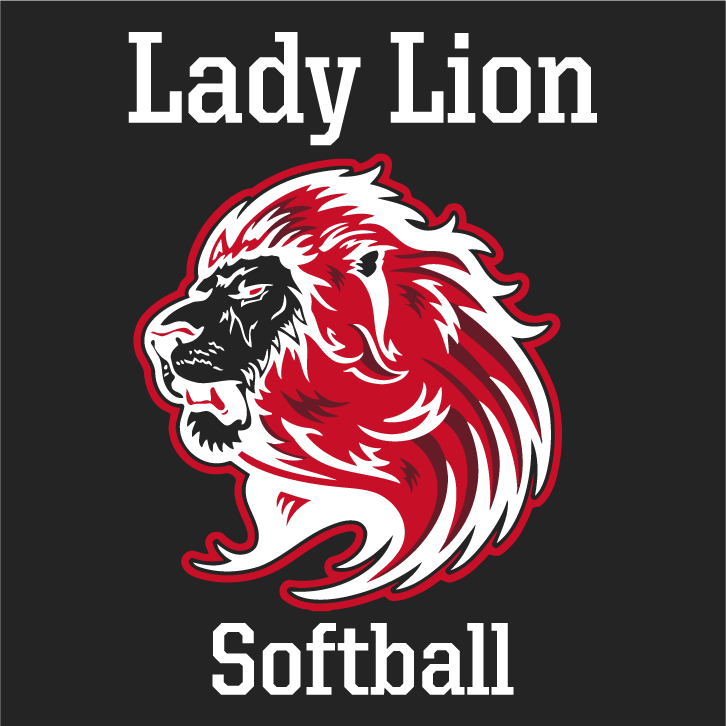 Lady Lions Softball Fundraiser shirt design - zoomed