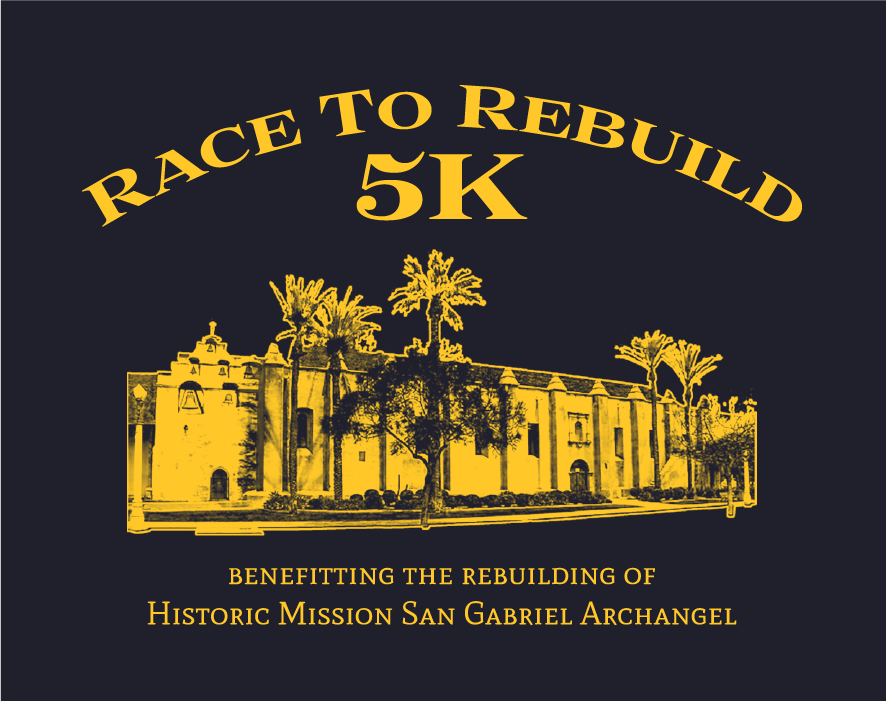 Race to Rebuild 5K shirt design - zoomed