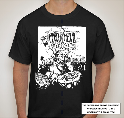 KBOO "March 4 Metal" Limited Edition T-shirt Fundraiser - unisex shirt design - front