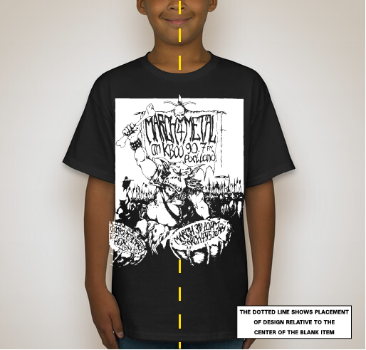 KBOO "March 4 Metal" Limited Edition T-shirt shirt design - zoomed