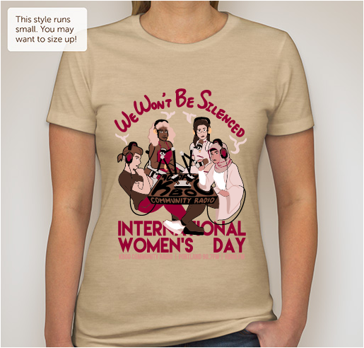 KBOO "International Women's Day" Limited Edition T-shirt Fundraiser - unisex shirt design - front