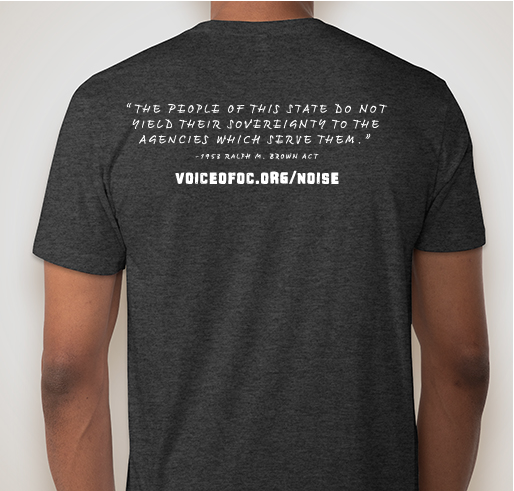 Voice of OC 2022 NewsMatch Fundraiser: Noise of OC (T-Shirt) Fundraiser - unisex shirt design - back