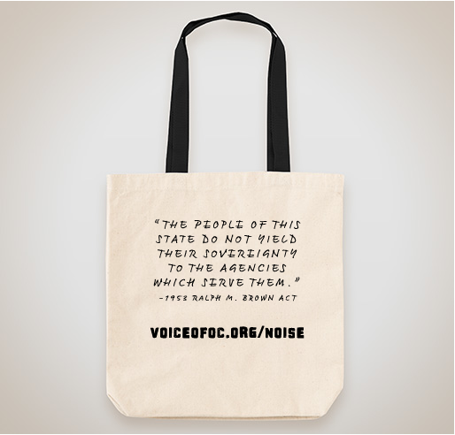 Noise of OC Fundraiser for Voice of OC (Tote) Fundraiser - unisex shirt design - back