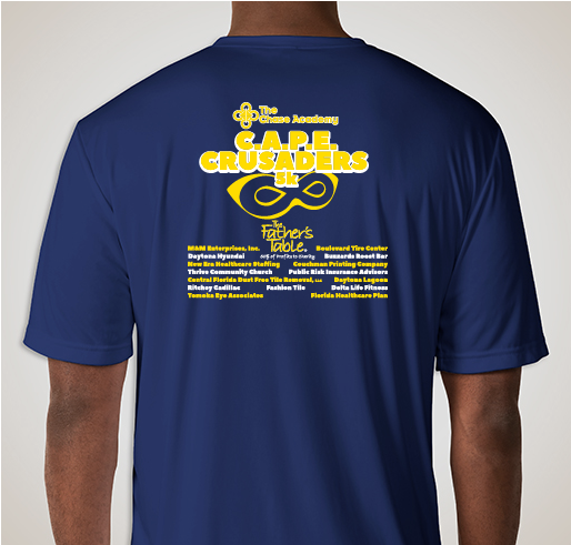 C.A.P.E. Crusader 5k Fundraiser - unisex shirt design - back