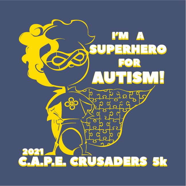C.A.P.E. Crusader 5k shirt design - zoomed