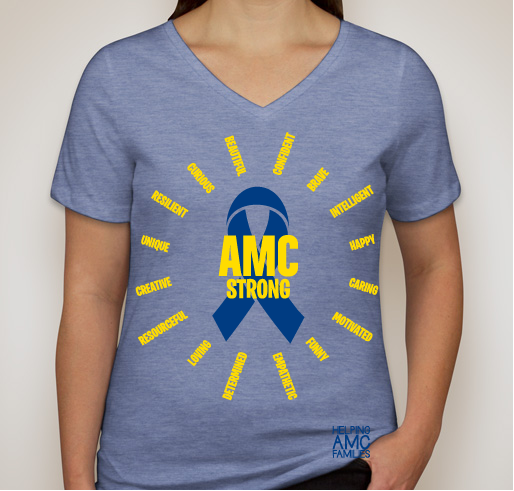 AMCFamily - AMC Strong AMCer attributes - T-SHIRT Fundraiser - unisex shirt design - front