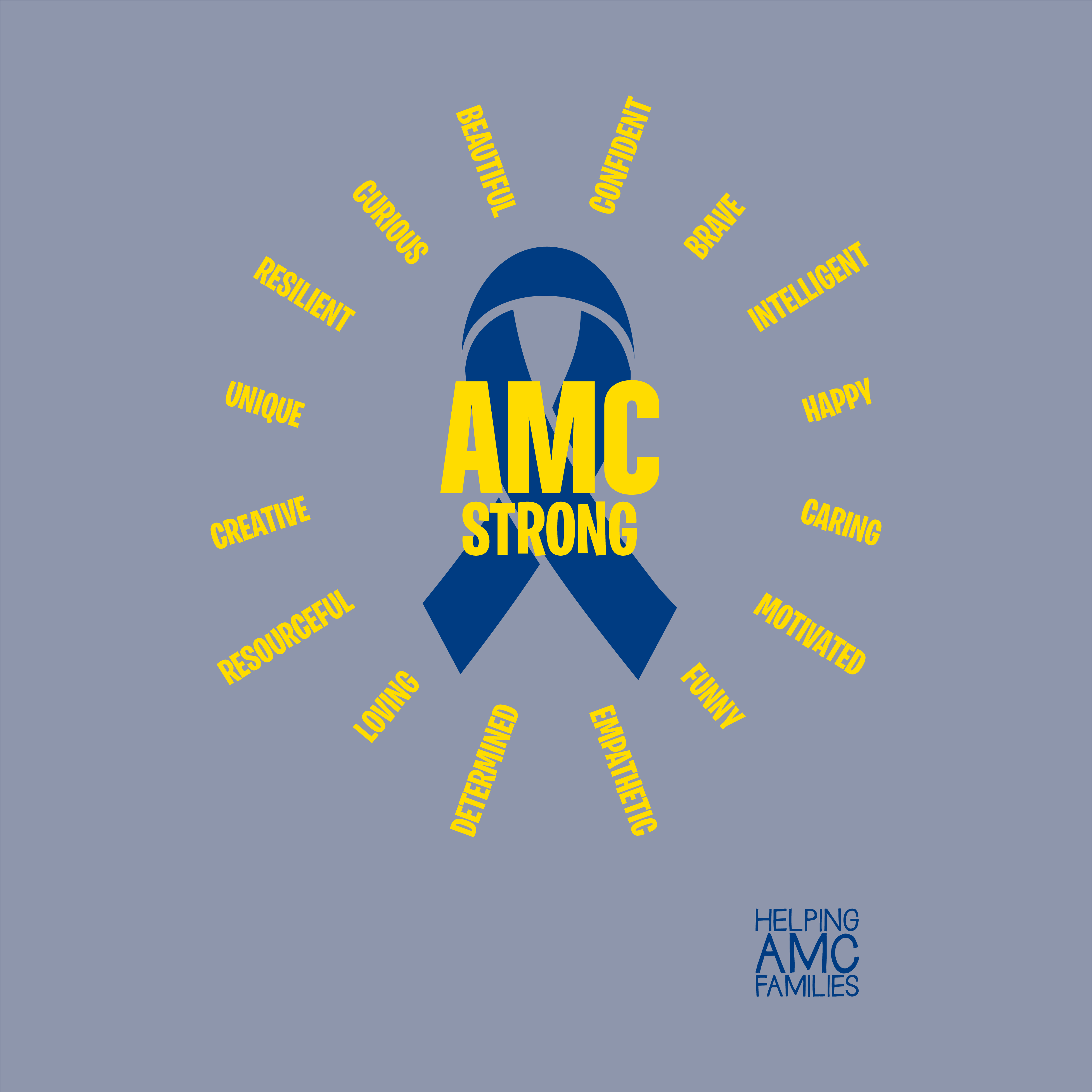AMCFamily - AMC Strong AMCer attributes - T-SHIRT shirt design - zoomed