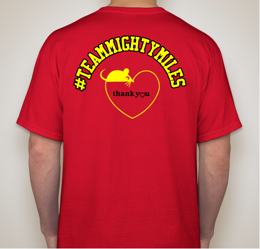 TEAM MIGHTY MILES Fundraiser - unisex shirt design - back