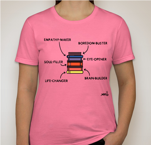 The Many Names of BOOKS Fundraiser - unisex shirt design - front