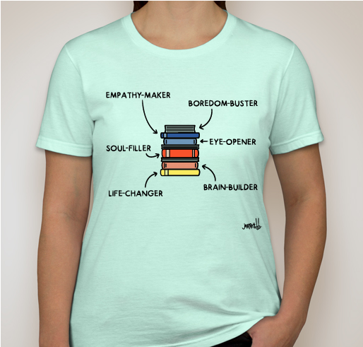 The Many Names of BOOKS Fundraiser - unisex shirt design - front