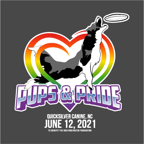 Pups & Pride shirt design - zoomed