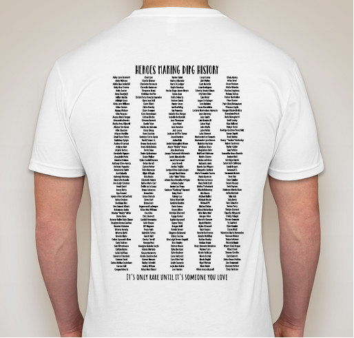 Making DIPG History Tee Shirts and Hoodies Fundraiser - unisex shirt design - back