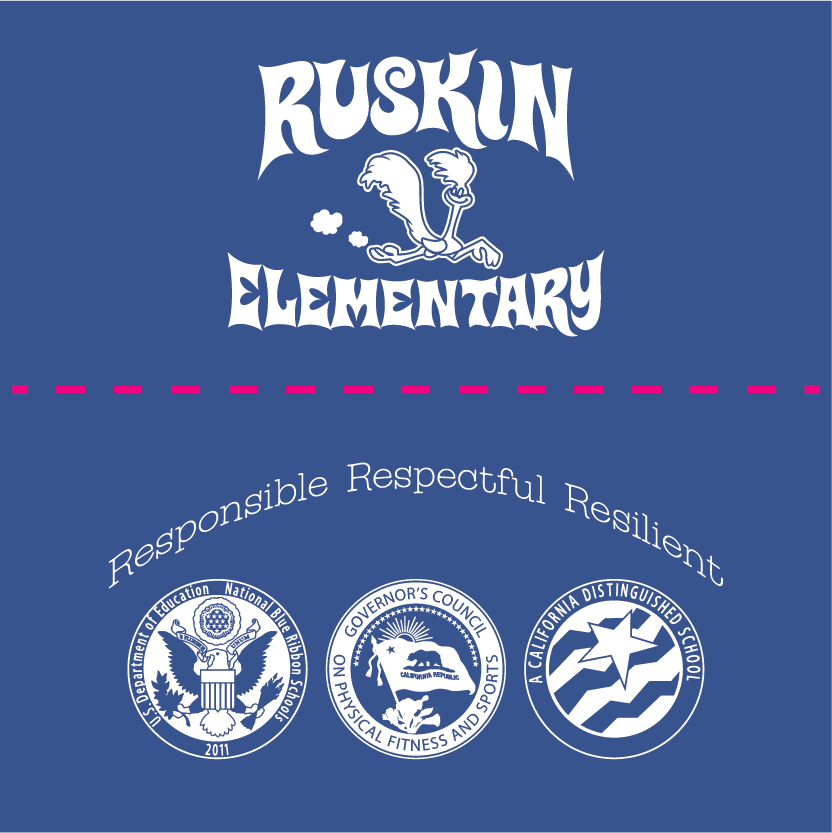 Ruskin Elementarty School PTA shirt design - zoomed