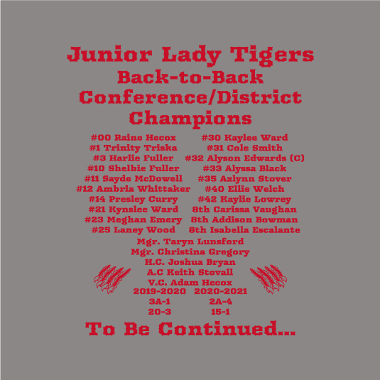 Mansfield Junior Lady Tiger Basketball 2020-21 Shirts shirt design - zoomed