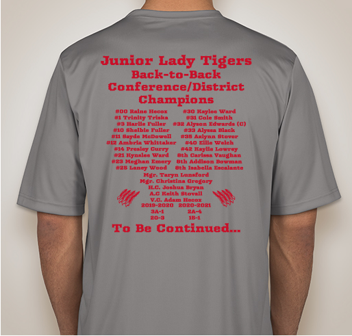 Mansfield Junior Lady Tiger Basketball 2020-21 Shirts Fundraiser - unisex shirt design - back
