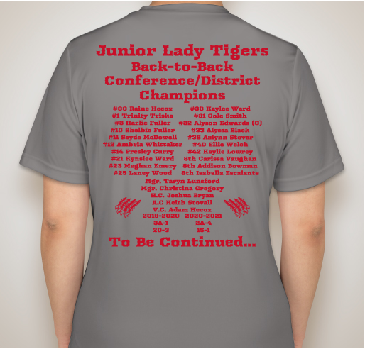 Mansfield Junior Lady Tiger Basketball 2020-21 Shirts Fundraiser - unisex shirt design - back