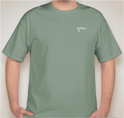 "grow." merch by tyler conroy Fundraiser - unisex shirt design - front