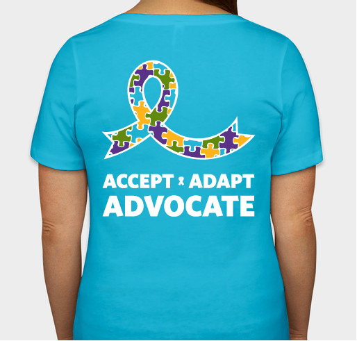 Autism Awareness Fundraising Fundraiser - unisex shirt design - back