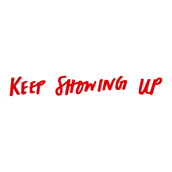 "Keep Showing Up" for Suicide Prevention Awareness & AFSP shirt design - zoomed
