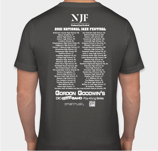 National Jazz Festival 2021 Fundraiser - unisex shirt design - back