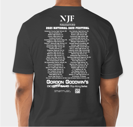 National Jazz Festival 2021 Fundraiser - unisex shirt design - back