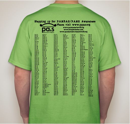 PANDAS/PANS Awareness T's for Empowered Hands for PANS Fundraiser - unisex shirt design - back