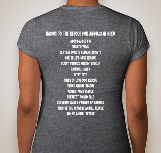 Support North Dakota Race for Rescues! Fundraiser - unisex shirt design - back