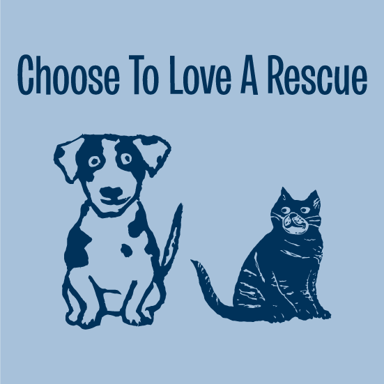 Love a Rescue - Shirts for Shelter Pets shirt design - zoomed