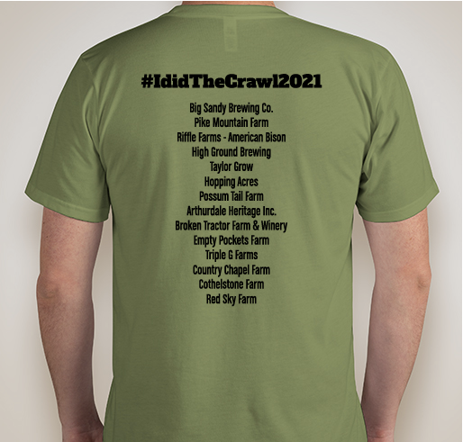 Preston County Farm Crawl 2021 T-Shirts Fundraiser - unisex shirt design - back