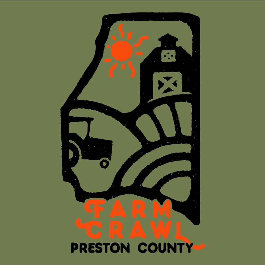 Preston County Farm Crawl 2021 T-Shirts shirt design - zoomed