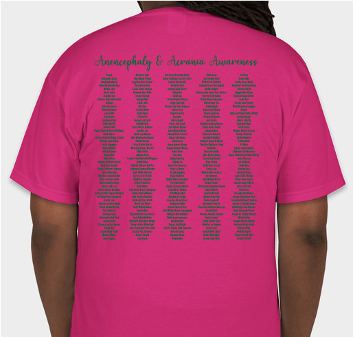 Please help support Lisa Borders, founder of Anencephaly Hope Group Fundraiser - unisex shirt design - back