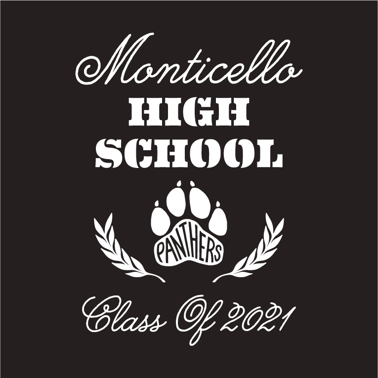 Monticello Senior Class of 2021 shirt design - zoomed
